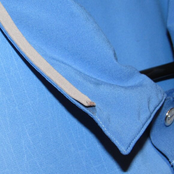 Tiger Woods Collection Nike Golf Dri Fit Blue Stretchy Short Sleeve Polo Shirt L - Picture 3 of 6